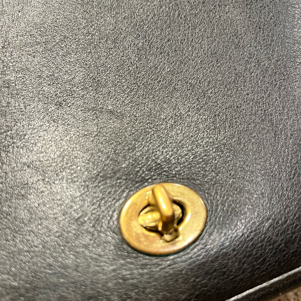 Classic Vintage Coach Stewardess Saddle Bag Black - Picture 3 of 13